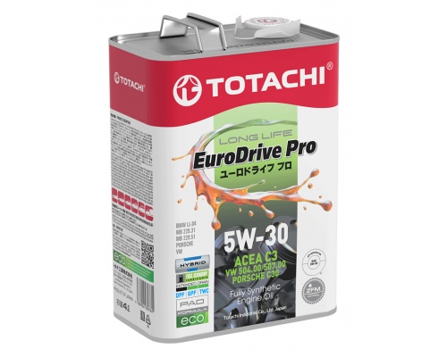 Масло моторное синтетическое TOTACHI EURODRIVE PRO LL Fully Synthetic 5W-30 API SN, ACEA C3 4 л.